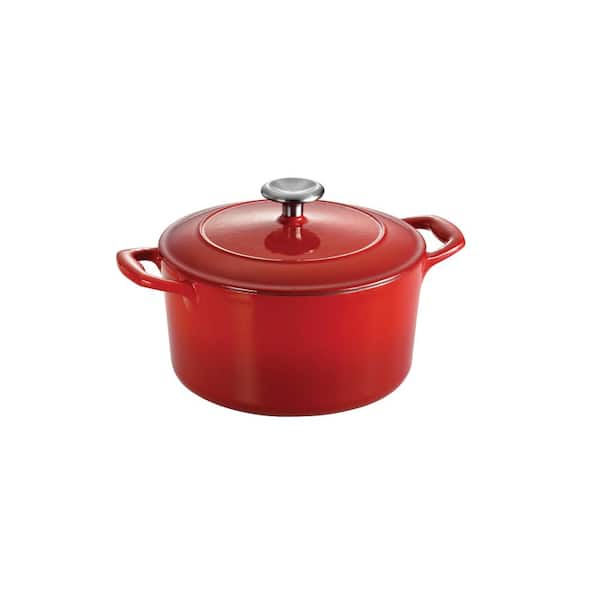 4 Qt Enameled Cast-Iron Series 1000 Covered Braiser - Gradated Red