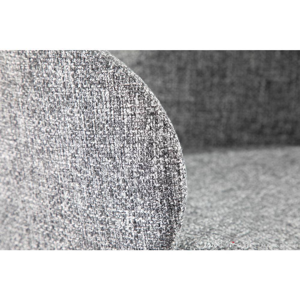 High-Back Boyne Chair with Upholstered Bucket Seat and Black Metal Legs