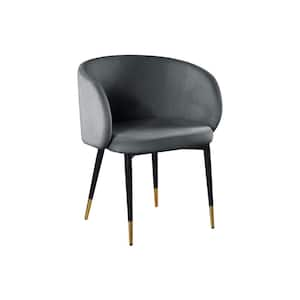 Hazel Gray Velvet Side Chair