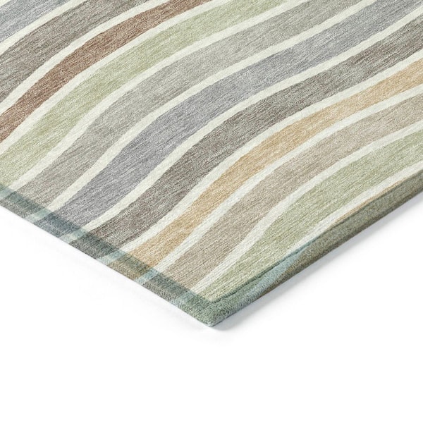 Chantille Machine Washable Indoor/Outdoor Abstract ACN2333 Taupe 2 ft. 3 in. x 7 ft. 6 in. Runner Rug