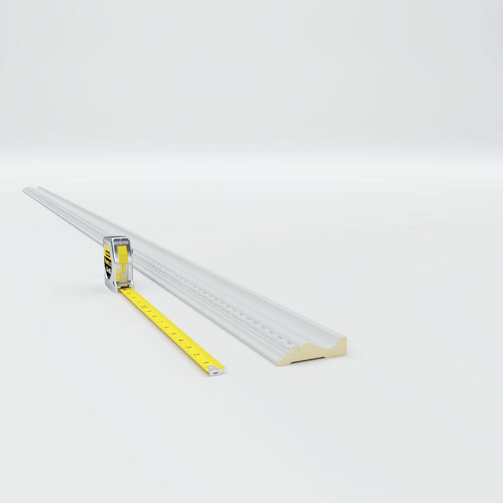 Elegant 94.5" Maria Polyurethane Chair Rail Moulding in White