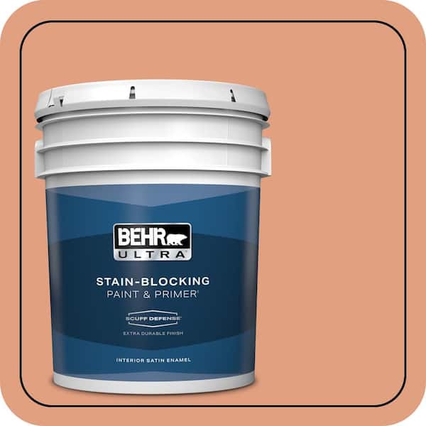 BEHR ULTRA 5 gal. #230D-4 Pecos Spice Extra Durable Satin Enamel Interior Paint & Primer