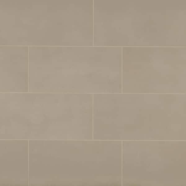 Bedrosians Sahara Rectangular 12 in. x 24 in. Matte Taupe Porcelain Tile (13.56 sq. ft./Case)