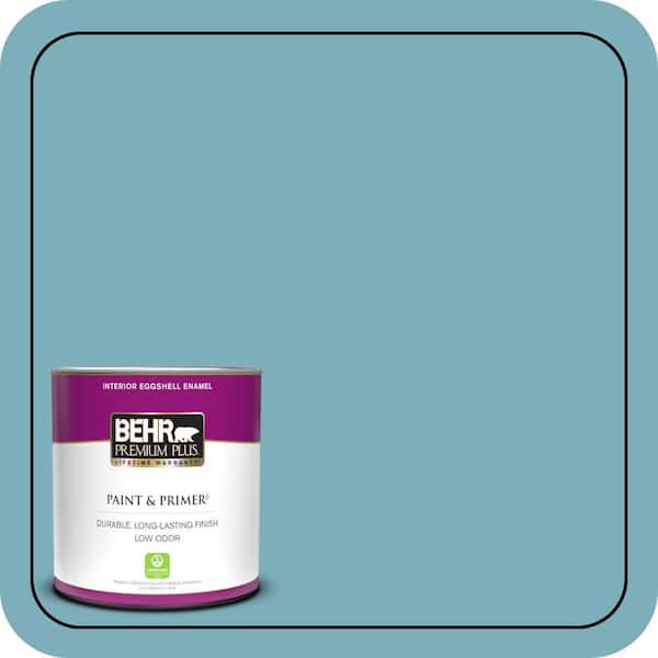 BEHR PREMIUM PLUS 1 qt. #520F-4 November Skies Eggshell Enamel Low Odor Interior Paint & Primer