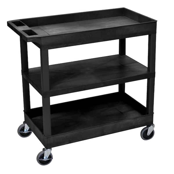 Luxor EC 32 in. Utility Cart in Black EC121-B - The Home Depot