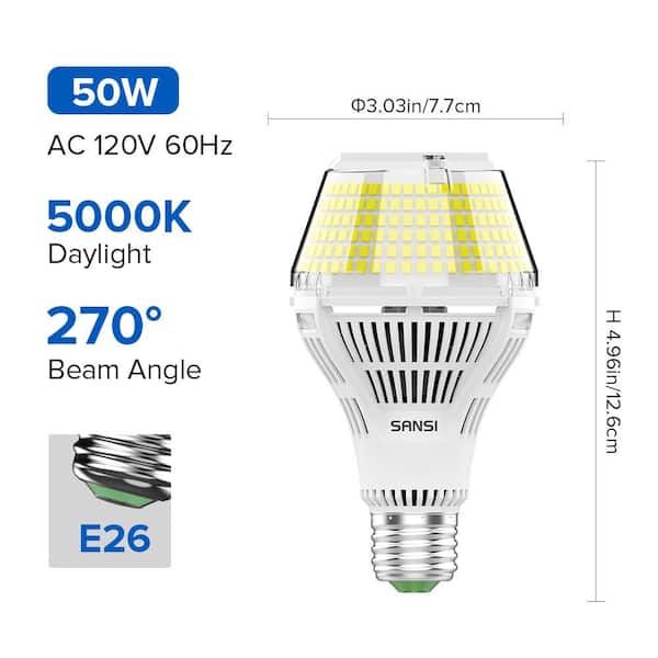 SANSI 500-Watt Equivalent 5000K Daylight A21 Non-Dimmable E26 LED