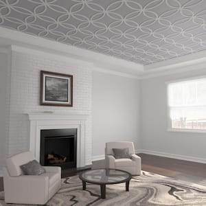 23 3/8 in. W x 23 3/8 in. H x 3/8 in. T Small Lilley Decorative Fretwork Ceiling Panels in Architectural Grade PVC