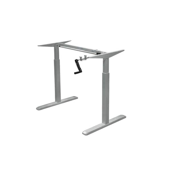 ErgoMax 25.5 in. Rectangular Gray Standing Desk with Adjustable Height Feature