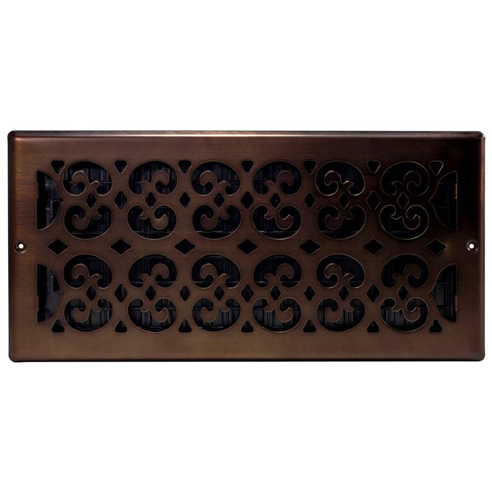 Rubbed Bronze 6x14 Rectangular Floor Register