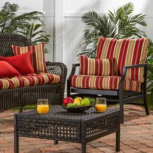 Roma Stripe 2-Piece Deep Seating Outdoor Lounge Chair Cushion Set