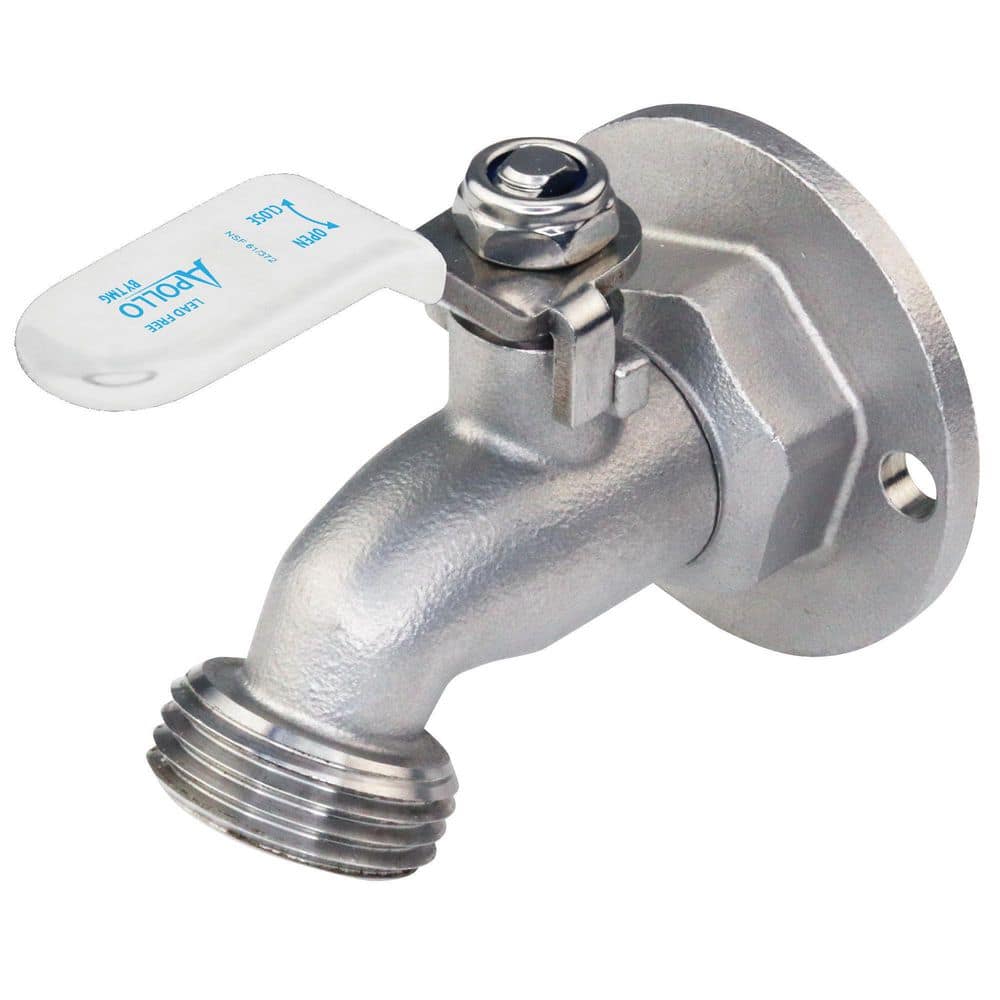 1/2 in. FNPT x 3/4 in. MGHT Stainless Steel Quarter Turn Hose Bibb Shut-Off Valve with Flange price history on PriceWatchPro