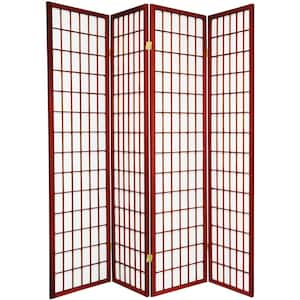 6 ft. Rosewood 4-Panel Room Divider