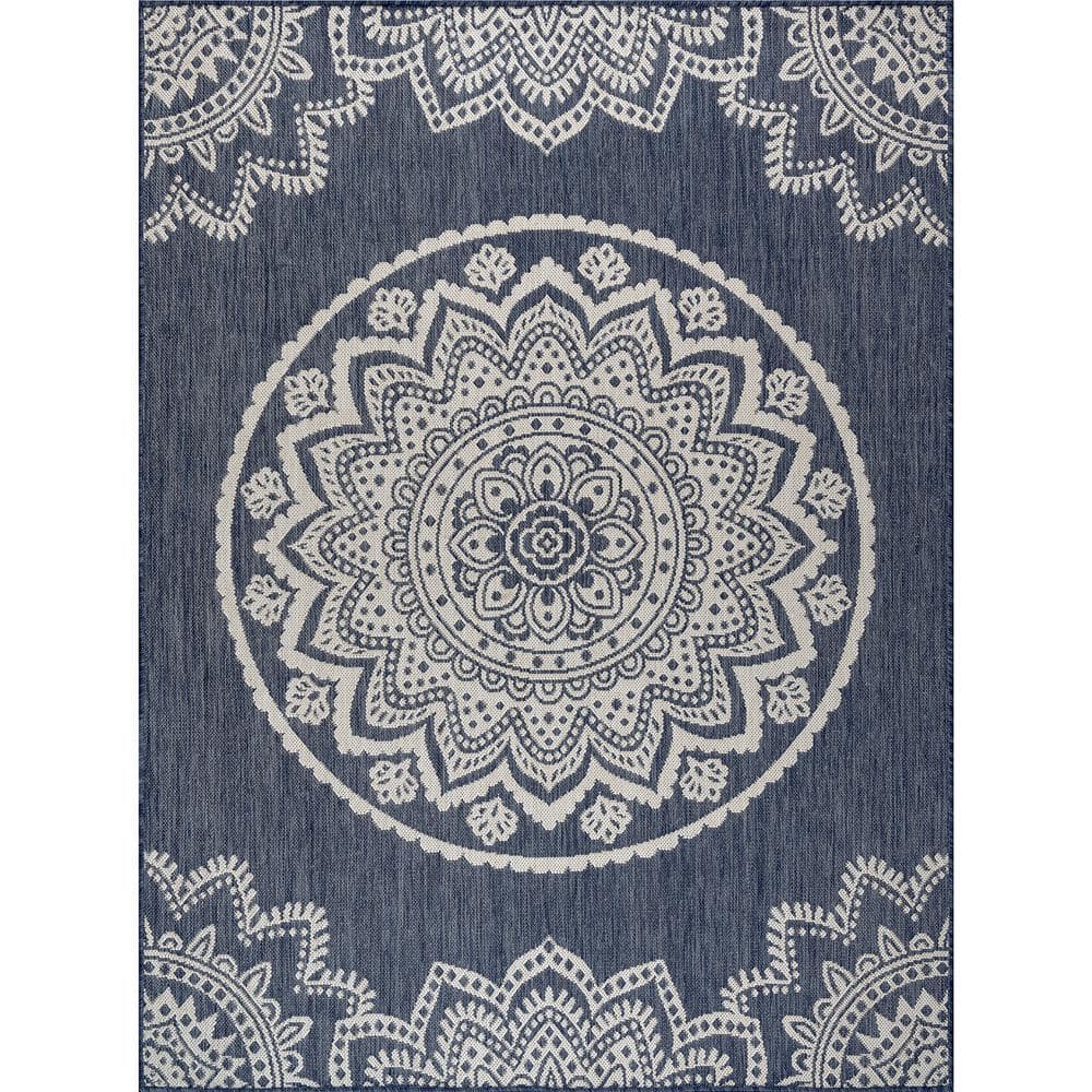 Beverly Rug Blue 6 ft. x 9 ft. Waikiki Insignia Modern Indoor Outdoor ...