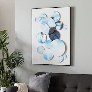 Blue Contemporary Canvas Wall Art 40 in. x 30 in.