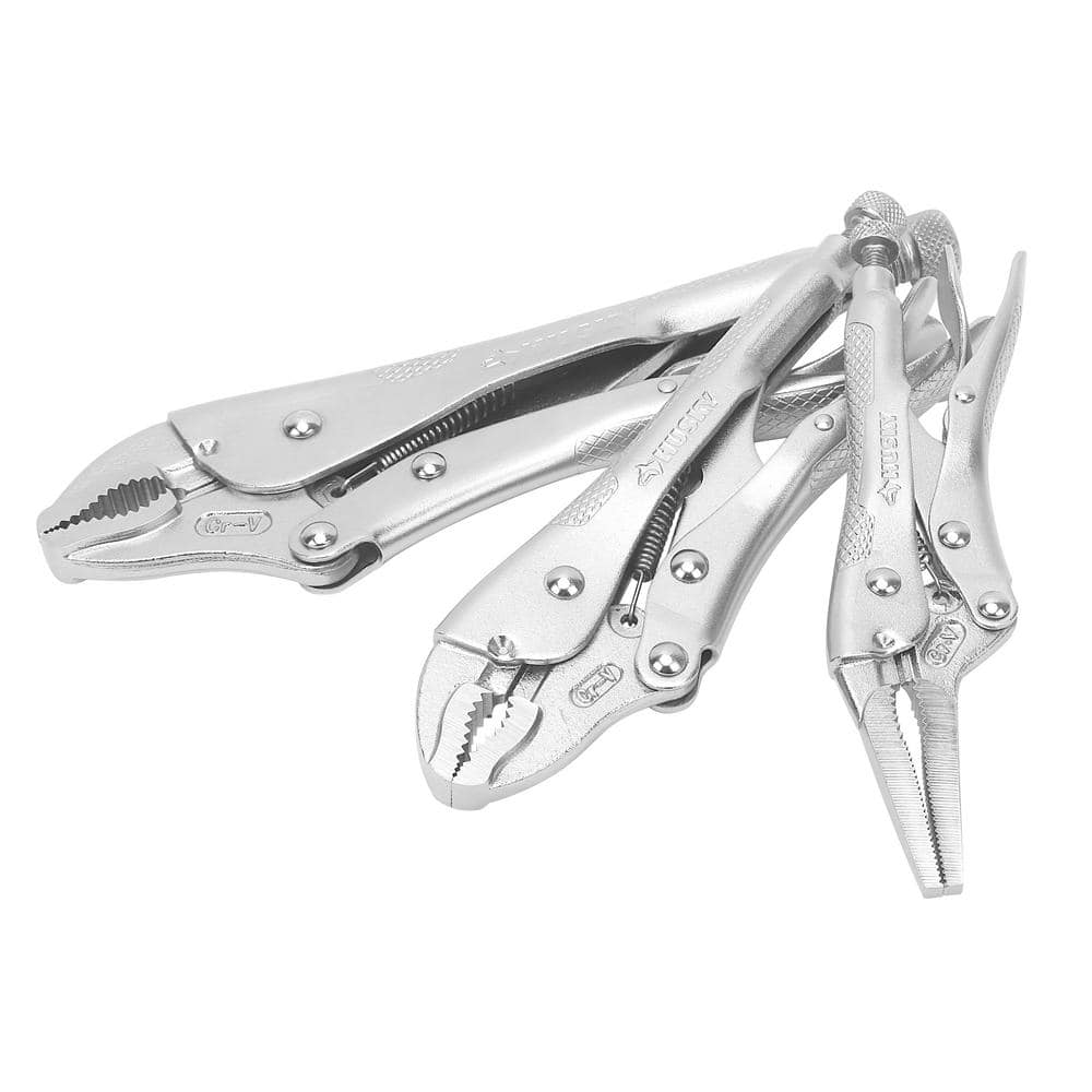 Husky Locking Pliers Set (3Piece) 90356 The Home Depot