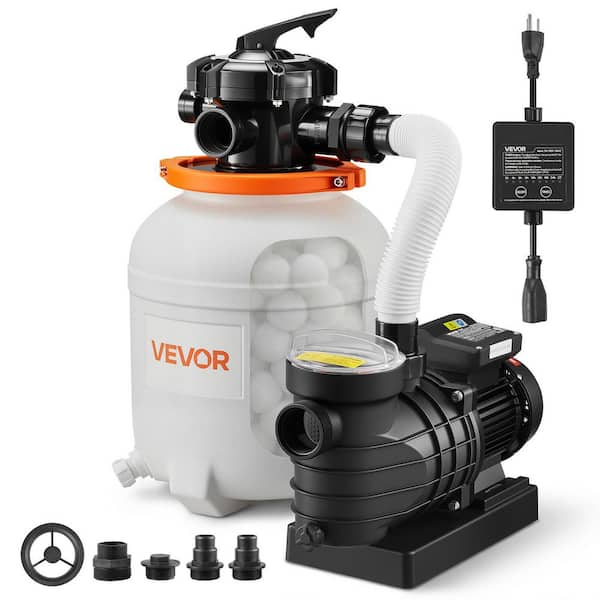 FlashPure 12 in. 0.5 HP Above Ground Pool Sand Filter Pump with Timer, 3000 GPH