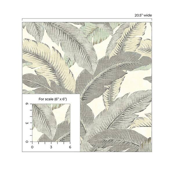 Tommy Bahama Palmiers Azure Vinyl Peel & Stick Wallpaper Roll (Covers 30.75  Sq. Ft.) 802803WR - The Home Depot