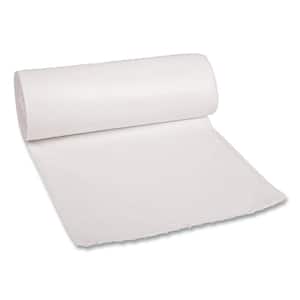 30 in. x 36 in. 30 Gal. 0.6 mil White Low-Density Trash Can Liners (25-Bags/Roll, 8-Rolls/Carton)
