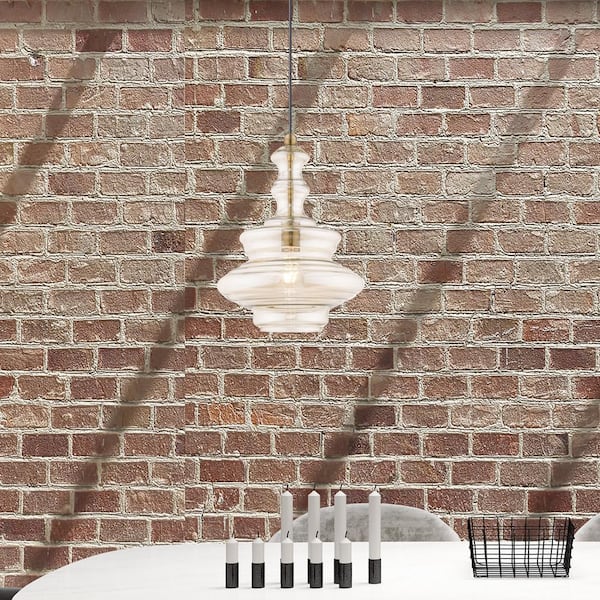 AVIANCE LIGHTING Midland 1-Light Antique Brass Pendant with