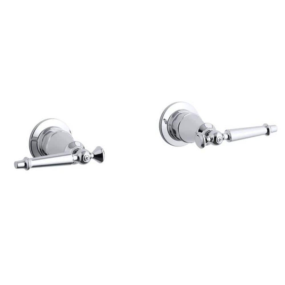 Antique Wall-Mount 2-Handle Valve Trim Kit in Polished Chrome (Valve Included) price history on PriceWatchPro