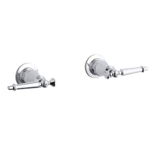 Antique Wall-Mount 2-Handle Valve Trim Kit in Polished Chrome (Valve Included)