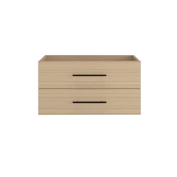 VOLPA USA AMERICAN CRAFTED VANITIES Napa 36 in. W x 22 in. D x 21 in. H Single Sink Bath Vanity Cabinet without Top in Sand Pine, Wall Mounted