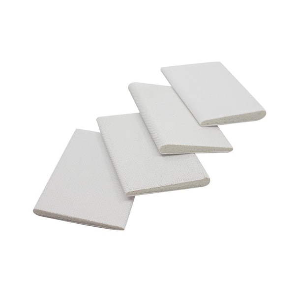 Frost King 1-1/2 in. High x 1-3/4 in. wide White Door Corner Guards for Inswing Entry Doors (4-Pack)