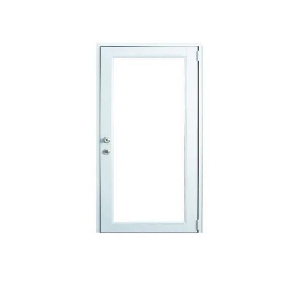Air Master Windows and Doors 30 in. x 80 in. Caribe Full Ice Glass Painted White Aluminum Prehung Front Door