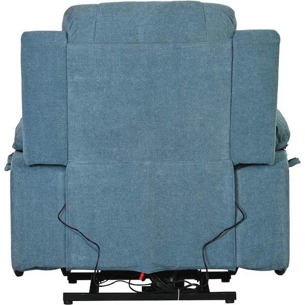 Blue Massage Recliner, Power Lift Chair for Elderly with Adjustable Massage and Heating Function