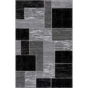 Verena Black Geometric 2 ft. x 3 ft. Scatter Area Rug