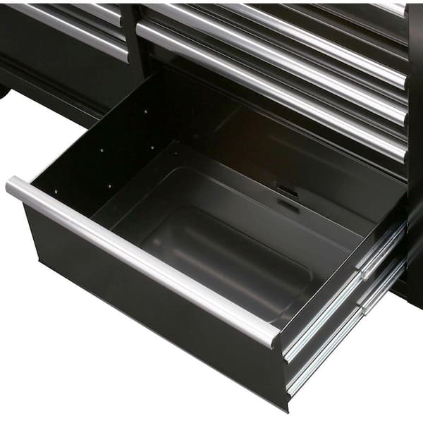 Husky 52 in. W 9-Drawer Mobile Workbench, Black 75809AHR - The