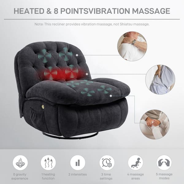 Comfier Back Massager for Pain Relief, Lumbar Black Support Pillow, 3  Massage Modes 2 Heat Levels, Cushion for Office Chair, Car, Recliner, Gifts  