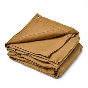 TarpsNow 10 ft. x 12 ft. Tan 18 Mil Heavy Duty Industrial Grade