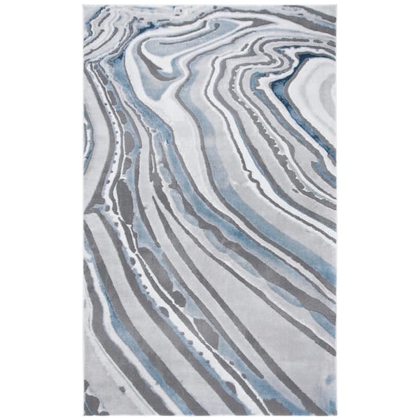 SAFAVIEH Craft Blue/Gray 7 ft. x 9 ft. Abstract Area Rug