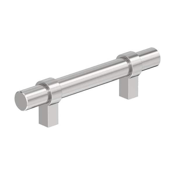 Amerock Central 3 in. (76mm) Modern Polished Chrome Bar Cabinet Pull