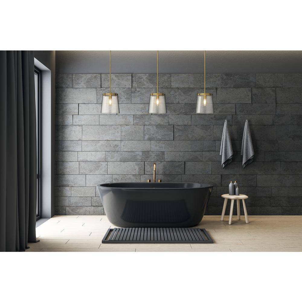 Callista Rubbed Brass 10" Contemporary Pendant Light