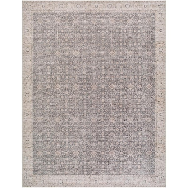 Livabliss x Our PNW Home Charcoal/Tan 9 ft. x 12 ft. Spokane Traditional Indoor Area Rug