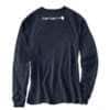 Carhartt Men's Regular Medium Navy Cotton Long-Sleeve T-Shirt K231