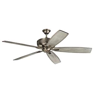 Monarch 70 in. Indoor Burnished Antique Pewter Downrod Mount Ceiling Fan with Wall Control Included for Living Rooms