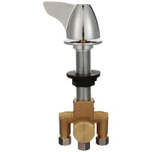 6 in. x 7 in. x 4 in. Brass Chrome Plated Above Deck Mixing Valve
