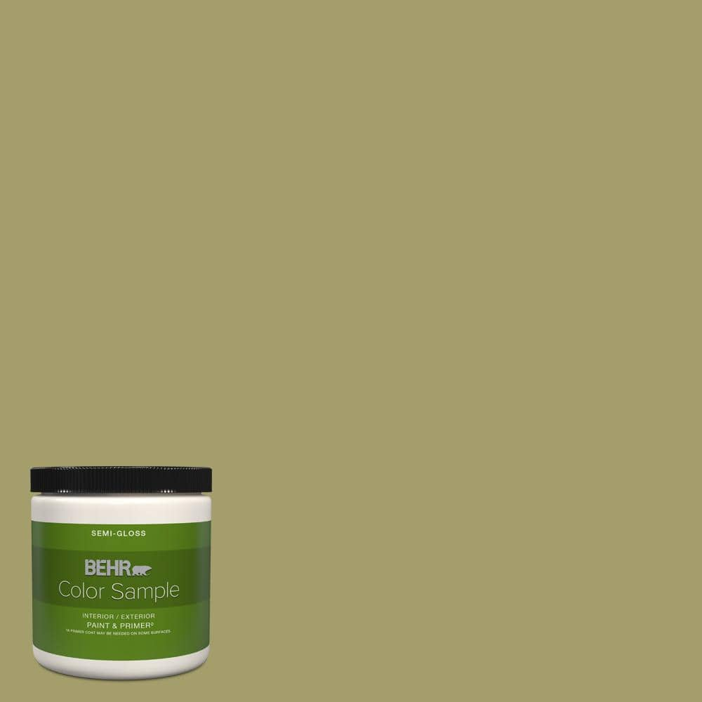 BEHR PREMIUM PLUS 8 Oz. #S340-5 Farm Fresh Semi-Gloss Interior/Exterior ...