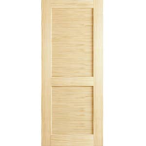 18 in. x 80 in. Louvered Solid Core Unfinished Wood Interior Door Slab
