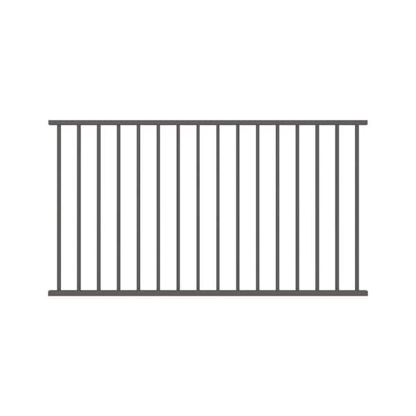 RDI Avalon 42 in. x 6 ft. Aluminum Rail Panel with Square Baluster Stair - Aged Bronze with Brackets