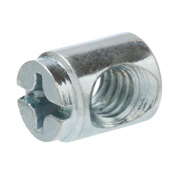 1/4 in.-20 Zinc Plated Cross Dowel Nut (4-Pack)