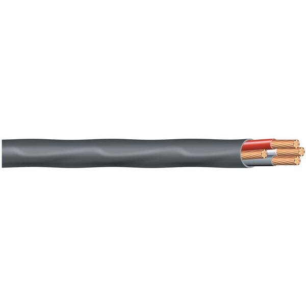 50 ft Southwire UF-B 600-Volt Stranded 6/3 CU Electrical Wire Cable W/G Gray 