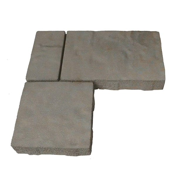 Valestone Hardscapes Monaco 15.75 in. x 15.75 in. x 2.25 in. Belgian Stone Gray L-Shaped Concrete Paver