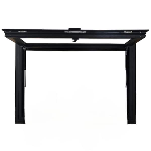 Teza 72 in. x 48 in. Black Aluminum Low-E Double-Pane Clear Glass Awning Window without Bottom Frame