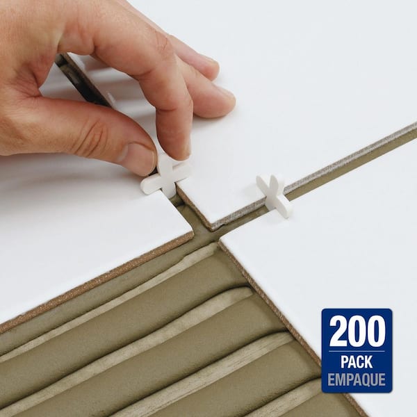 1/4 in. Traditional Flexible Spacers for Floor and Wall Tile Installation (200-Pack)