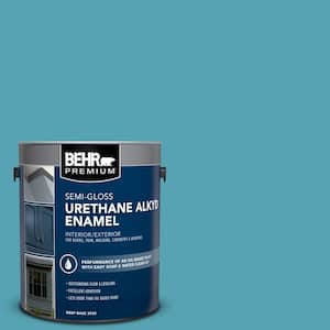 1 gal. #M470-5 Explorer Blue Urethane Alkyd Semi-Gloss Enamel Interior/Exterior Paint