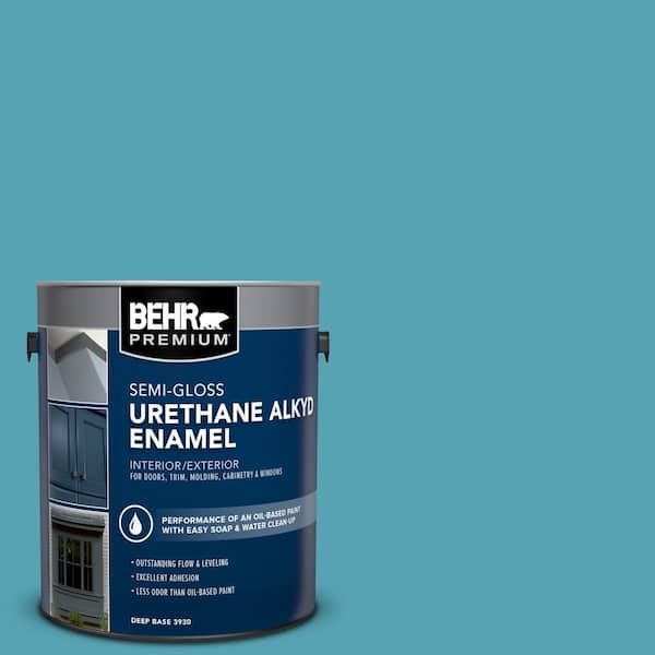 1 gal. #M470-5 Explorer Blue Urethane Alkyd Semi-Gloss Enamel Interior/Exterior Paint
